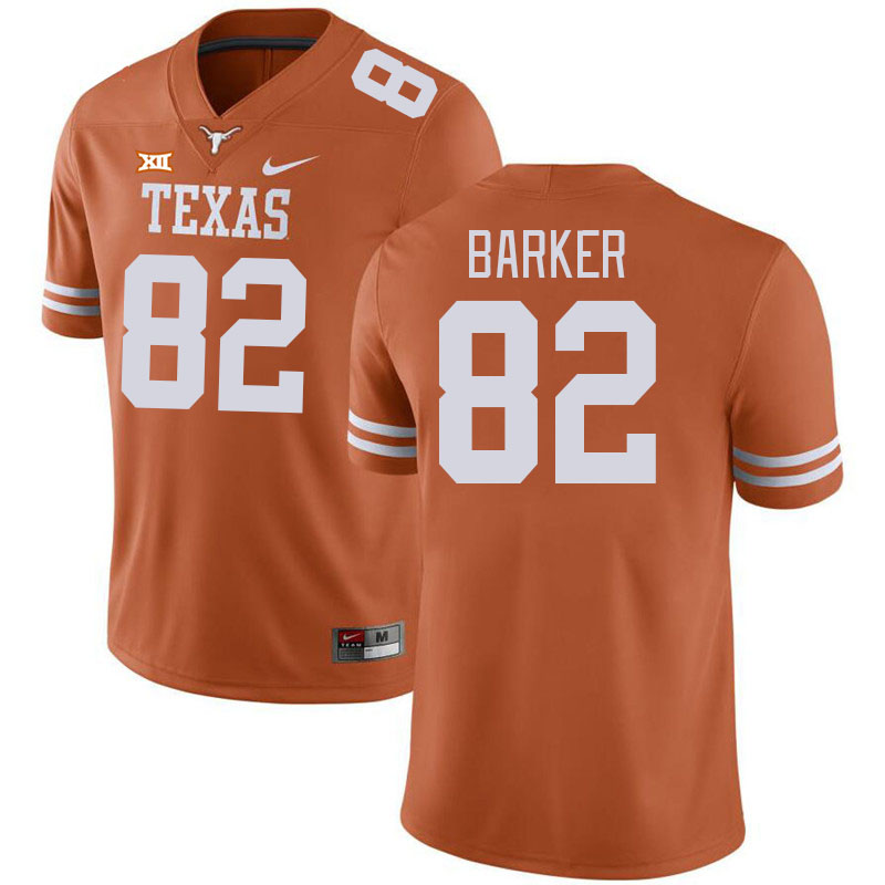 Men #82 Ridge Barker Texas Longhorns College Football Jerseys Stitched-Orange